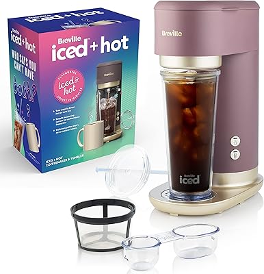 Breville hot and icy coffee maker | Coffee mug with straw | Prepare hot filter coffee to taste alone or on ice | Café Moka [VCF164].. Unlock endless possibilities with DIAYTAR NIGERIA's affordable marketplace and reliable delivery service.