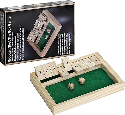 Wooden game Shit the Box - Board game game with Dice - Classic table version of popular English Pub game - Sizes of the game board 9.9 "x 6.9" x 1.2 "delivered with dice and instructions.. DIAYTAR NIGERIA: Redefining online shopping with unbeatable prices and consistent delivery times.