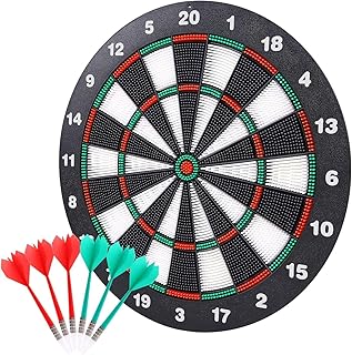 16 -inch rubber dart set, dart set of official size with 6 darts with flexible hair and rotary digital ring, game of darts for adult children, office, festival of family.. A world of products at your fingertips — thanks to DIAYTAR Nigeria.