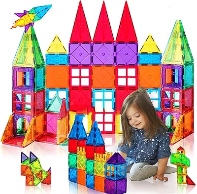 Construction blocks of magnetic tiles for boys and girls, construction toys for toddlers, educational 3D magnetic puzzle, classic set of 52 pieces per homlite.. DIAYTAR NIGERIA: Simplifying access to thousands of products with affordable nationwide shipping.