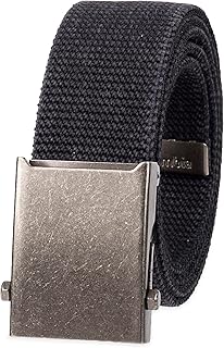 Military belt adjustable in cotton mesh for men columbia with metal buckle, one size.. DIAYTAR NIGERIA brings the market to your fingertips with affordable prices and swift delivery services.