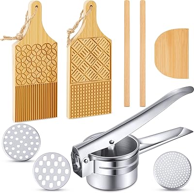 6 wooden hinge boards for pasta and potatoes, pasta machine for potatoes with 3 interchangeable discs, set of pasta boards with rollers and cut-offs, gift ideas of cooking kitchen.. Affordable online shopping is just a click away with DIAYTAR Nigeria.