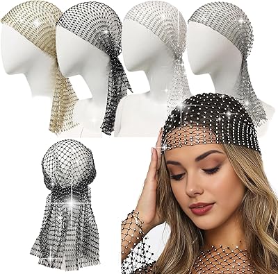 Elastic rhinestone turban for women, elastic hijab scarf, crystal knit cap, hats and knitted headband.. DIAYTAR NIGERIA delivers happiness in 5-8 days with our affordable and diverse product range.