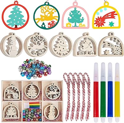 Cataway 30 pieces wooden Christmas decorations to hang non -finished wood slices with holes for manual work for children, coloring and vacation decorations to hang, 5 styles.. Experience shopping without limits at DIAYTAR NIGERIA, where affordability meets convenience in just days.