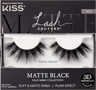 False eyelashes Kiss Lash Couture, collection False Mat black mower, 3D volume eyelashes, sweet and matt finish, 'matte velvet' style, 1 pair of false lady.. Discover the perfect balance of price and convenience with DIAYTAR NIGERIA's nationwide e-commerce platform.
