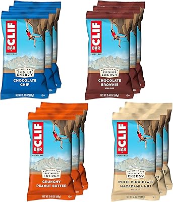 Clif variety pack of 12 bars, 1 bar of each flavor, 68 g (package of 12).. Your new favorite way to shop online — DIAYTAR Nigeria.