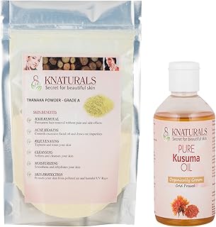 Thanaka Knaturals powder 50 g with kusuma oil 200 ml.. Navigate through thousands of products at pocket-friendly prices with DIAYTAR NIGERIA's easy-to-use platform.