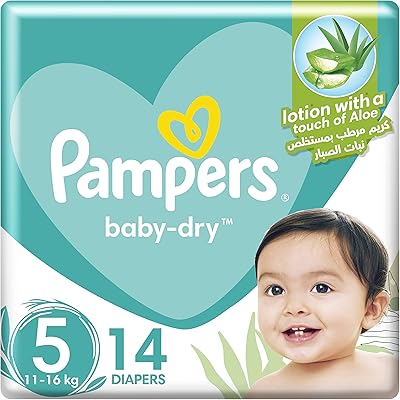Pampers Baby-Dry layers, size 5, very large, 11-18 kg, transport bag, 14 layers.. DIAYTAR NIGERIA brings quality products to every corner of Nigeria at prices everyone can afford.