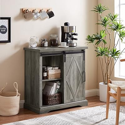Okvnbijk coffee bar cabinet coffee furniture with rustic design with storage.. Order today, receive this week — shopping with DIAYTAR Nigeria is that simple.