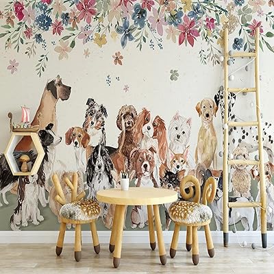 Ukwcdskk Wall wallpaper 3D Cute puppy Children's bedroom wallpaper Wall wall bedroom Great Mural.. Experience the ease of modern shopping with DIAYTAR NIGERIA's comprehensive platform and quick delivery.