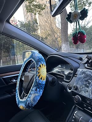 Sun and moon-hook-made car-in-hand car-in-the-hand car cover 14-15 inches for women and men (stroke + crochet strawberry).. Why waste time in traffic when you can shop online at DIAYTAR Nigeria? Enjoy convenience, unbeatable prices, and prompt delivery anywhere in Nigeria.