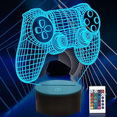3D illusion lamp with game controller, night light with remote control, 16 changing colors for the decoration of the games room, best gift for players.. A world of products at your fingertips — thanks to DIAYTAR Nigeria.