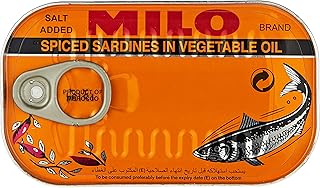 Sardines marinated in Milo vegetable oil, 125 grams.. Nigeria shops with DIAYTAR — wide selection, fast shipping, and great value.