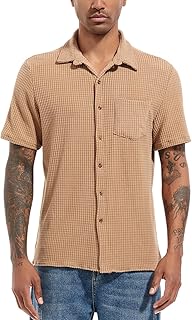 Classic relaxed buttoned shirt in ribbed velvet with short sleeves for men.. Elevate your shopping experience with DIAYTAR NIGERIA's vast catalog and budget-friendly options.