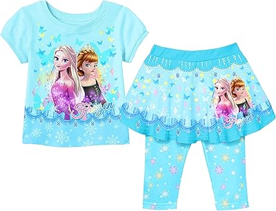 K-19 t-shirt and 3/4 skirt with printed leggings underwear for girls short-sleeved t-shirts and skirts with leggings printed clothing of Disney cartoons.. Skip the traffic, shop online — DIAYTAR Nigeria brings it to you.