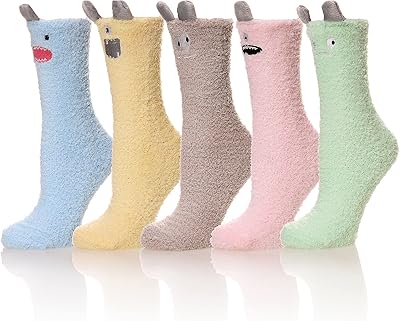 5 pairs of socks in microfiber for women, sweet and cute, funny animal motif, hot and cozy socks for winter.. Your shopping journey simplified with DIAYTAR NIGERIA's vast selection and budget-friendly shipping.