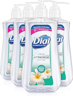 Antibacterial liquid soap for the hands dial complete, white tea, 325 ml (package of 4).. DIAYTAR NIGERIA: Your trusted partner for affordable online shopping with reliable delivery timeframes.