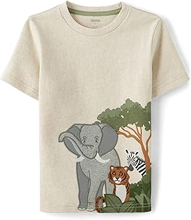 Short-sleeved t-shirt with embroidered patterns for boys and toddlers (lot of 1).. DIAYTAR NIGERIA provides endless shopping possibilities with affordable prices and prompt delivery service.