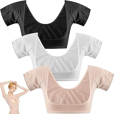 Breathable underwear protective vest against perspiration, 3 pieces of sweat absorption pads under the arms for women ladies girls, black beige white (size l), black, 30.. Shop with ease at DIAYTAR NIGERIA and enjoy our extensive product range delivered at affordable rates.