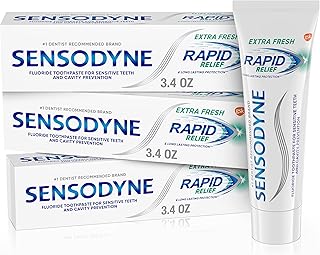 Sensodyne toothpaste Rapid Sensitive relief, extra fresh, 3.4 OZ (package of 3).. Nigeria's favorite online shopping platform, DIAYTAR offers unbeatable prices and delivery within a week.