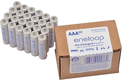 Panasonic ENELOP BK-4MCA24/CA preloaded AA batteries, rechargeable with 2100 charging cycles and Ni-MH cells, package of 24.. DIAYTAR NIGERIA brings the marketplace to your home with budget-friendly prices and nationwide delivery.
