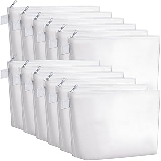 12 pieces of plain canvas makeup with zipper, DIY empty bags for travel, wedding party, girls and women, toiletries, cosmetics, stationery, white.. DIAYTAR NIGERIA brings quality products to every corner of Nigeria at prices everyone can afford.