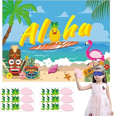 Tikiaga 36 pieces game of Hawaiian Aloha festive stickers hairpin and wing.. Shop with purpose at DIAYTAR NIGERIA and receive your purchases at unbeatable prices within the week.