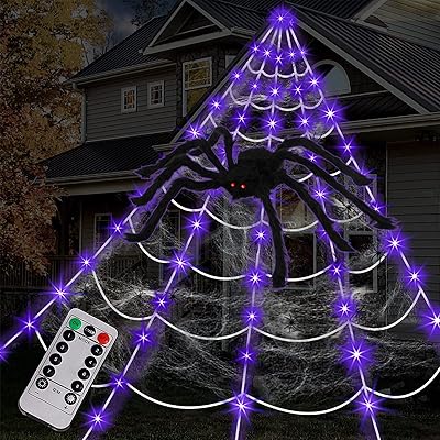 Exterior decorations in spider canvas for Halloween 125 purple LED lighting a giant of 164.. Shop from anywhere in Nigeria and receive your DIAYTAR purchases at affordable prices within a week.