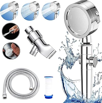 Nikomi high pressure high pressure shower head with pause switch, 3 spraying modes with filtering hose and adjustable support, 360 -degree rotary shower head.. DIAYTAR NIGERIA provides endless shopping possibilities with affordable prices and prompt delivery service.