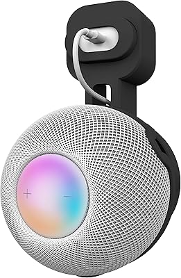 Wall support compatible with HomePod Mini, Ewige support for Home Pod Mini, ideal for kitchen, bathroom, black.. The future of Nigerian shopping is here — DIAYTAR Nigeria.
