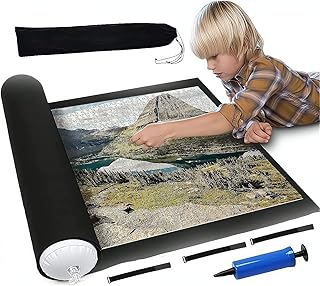 Portable Plastic Elecdon rolling carpets, felt puzzle carpet, play mat for 1000 to 1500 pieces, travel storage bag, 26 x 46 inches, black.. Your new favorite way to shop online — DIAYTAR Nigeria.