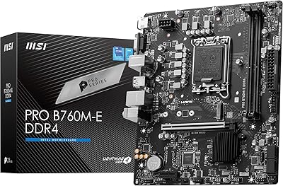 MSI motherboard MSI B760M-E DDR4 Pro Series, supports Intel processors 12/13 Generation, Micro-ATX, LGA 1700-Black.. Discover the perfect balance of selection and value with DIAYTAR NIGERIA's nationwide e-commerce platform.