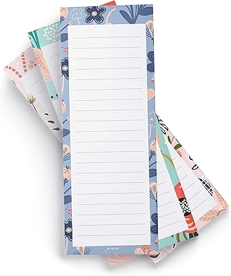 JOT & MARK racing tables with floral print | Elegant magnetic notebooks for grocery lists and tasks lists (lot of three).. DIAYTAR NIGERIA: Making online shopping accessible to all Nigerians with our affordable platform.