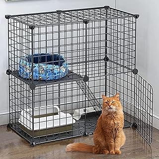 Removable metal interior cat cage for kittens, pets, puppies, rodents, rabbits, hedgehog, guinea pig.. For everyday items and more, trust DIAYTAR Nigeria.