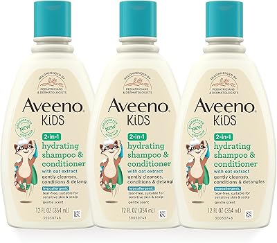 Aveeno Kids Shampoo and Post-Shampoo Moisturizing 2 in 1, gently cleanses, hydrates and dismill the hair of children with oat extract for sensitive skin and scalp, hypoallergenic, 12 liquid ounces (3).. Experience the convenience of boundless shopping with DIAYTAR NIGERIA's vast selection and quick delivery.