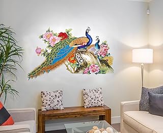 PVC vinyl wall sticker "Paon Patin Birds" (Multicolor, 60 x 90 cm).. DIAYTAR NIGERIA delivers affordability and convenience to your doorstep within 8 days of purchase.