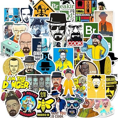 Breaking Bad TV Merchant Merchandise Sticker Lot of 50 stickers - Waterproof vinyl stickers for laptop, laptop, guitar, bicycle helmet, interesting car.. Shop without limits at DIAYTAR NIGERIA and receive your purchases at budget prices within the week.