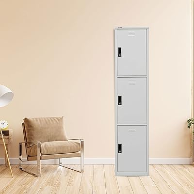 Robust three -door steel cabinet with curved design.. Discover a world of choices with DIAYTAR NIGERIA's extensive marketplace and prompt shipping service.