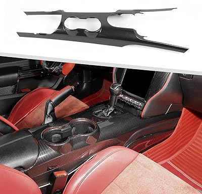 Jemin compatible with Ford Mustang 2015-2023, speed change panel cover, interior decoration accessories (carbon fiber).. DIAYTAR NIGERIA: Making online shopping accessible with affordable prices and nationwide delivery service.