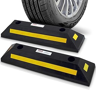Pyle garage floor bumper for vehicles - Package of 2 robust rubber parking stops, truck brake steering blocks, parking aid/alley stops - PCRSTP22.. Everything you need is just a click away with DIAYTAR Nigeria — shop now and receive your order in days.