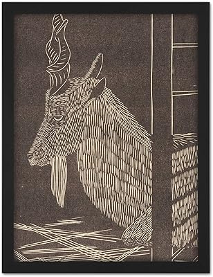 Wall art framed by cage deer, photos of a goat by Samuel Jessuron Mesquita Markfort 18 x 60.96 cm.. DIAYTAR NIGERIA brings affordable products to every doorstep with our reliable 5-8 day shipping.
