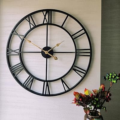 30 -inch ivorsoa wall clocks for living room decoration, oversized giant clock with solid metal holes, black, 75cmtieroma.. DIAYTAR NIGERIA redefines convenience with our diverse marketplace and affordable nationwide shipping.