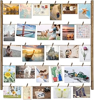 Wooden Photo Frame Love Kanky For Wall Decoration, Size 26 x 29 inches - With 30 adjustable clips and strings - Organizer of multi -imaging photos and display frames suspended.. DIAYTAR NIGERIA: Making quality products accessible to all Nigerians at affordable prices.