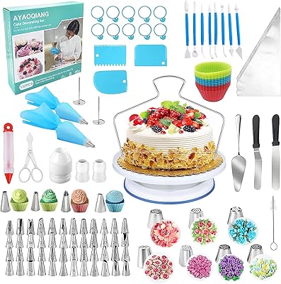 Ayaoqiang cake decoration set, Russian sockets, kitchen pastry set - 132 pieces.. DIAYTAR NIGERIA: Where every Nigerian finds affordable products delivered within the week.