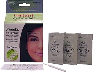 Instant dye kit for Godfroy eyebrows - permanent eyebrow color, natural black, 3 pieces.. Shop smart with DIAYTAR NIGERIA, offering a vast product range delivered to your doorstep within a week.