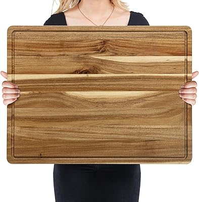 Large 24 "x 18" acacia wooden cutting board, thick wooden cutting board, butcher's counter, wooden cutting boards, excellent kitchen gift.. Experience shopping satisfaction with DIAYTAR NIGERIA's vast selection and nationwide delivery service.