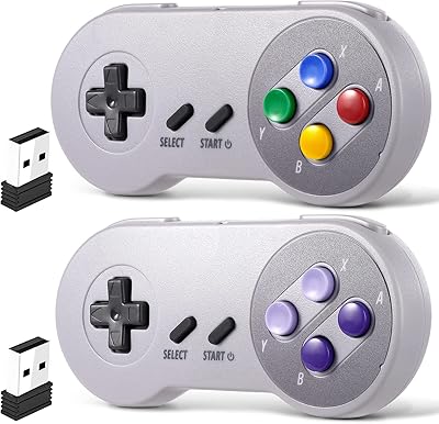 Pack of 2 Wireless USB PC controllers 2.4 GHz Compatible with SNES games, INNEXT RETRO SNES PC Controller for Windows PC iOS Mac Linux Raspberry Pi Retropie Emulator (Rechargeable) (Plug & Play).. DIAYTAR NIGERIA stands as your affordable shopping ally with nationwide delivery in just 5-8 days.