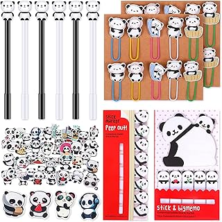 Set of school supplies Coolchic Panda - 90 cute stationery pieces including gel pens, self -adhesive notes, trombones and stickers for the office, school and gifts.. Enjoy low prices, wide selections, and reliable delivery with DIAYTAR Nigeria.