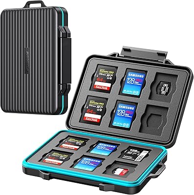 SD oro card holder 24 locations for 12 waterproof and shock resistant SD cards with stickers.. Your shopping journey simplified with DIAYTAR NIGERIA's vast selection and budget-friendly shipping.