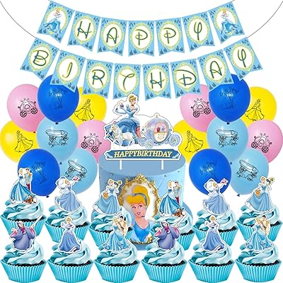 Cinderella birthday decorations 42 pieces birthday balloons on the theme of Cinderella Banner party decorations and balloons cakes and cupcakes for children girls.. Experience shopping without compromise at DIAYTAR NIGERIA, with vast selection and quick delivery.